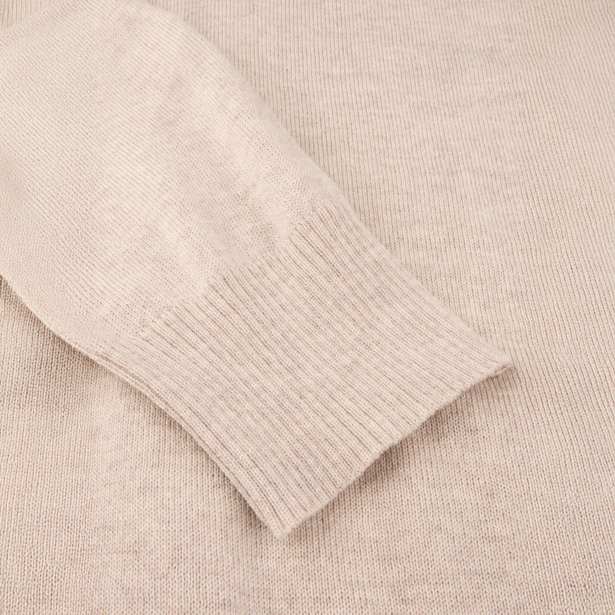 Light Beige Merino Wool Polo Cardigan - Stenstroms