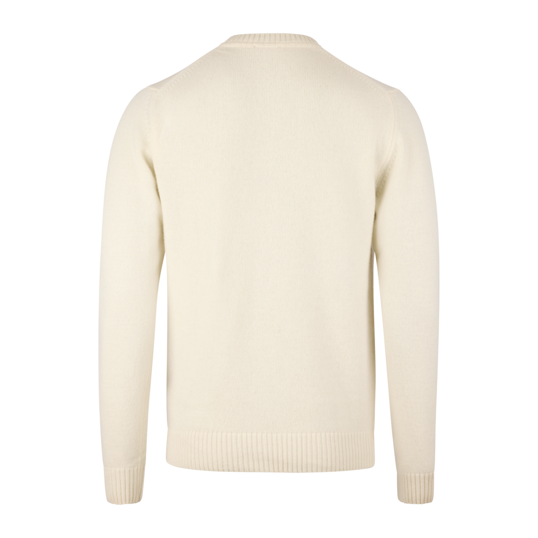 Off White Chunky Merino Crew Neck Sweater - Stenströms