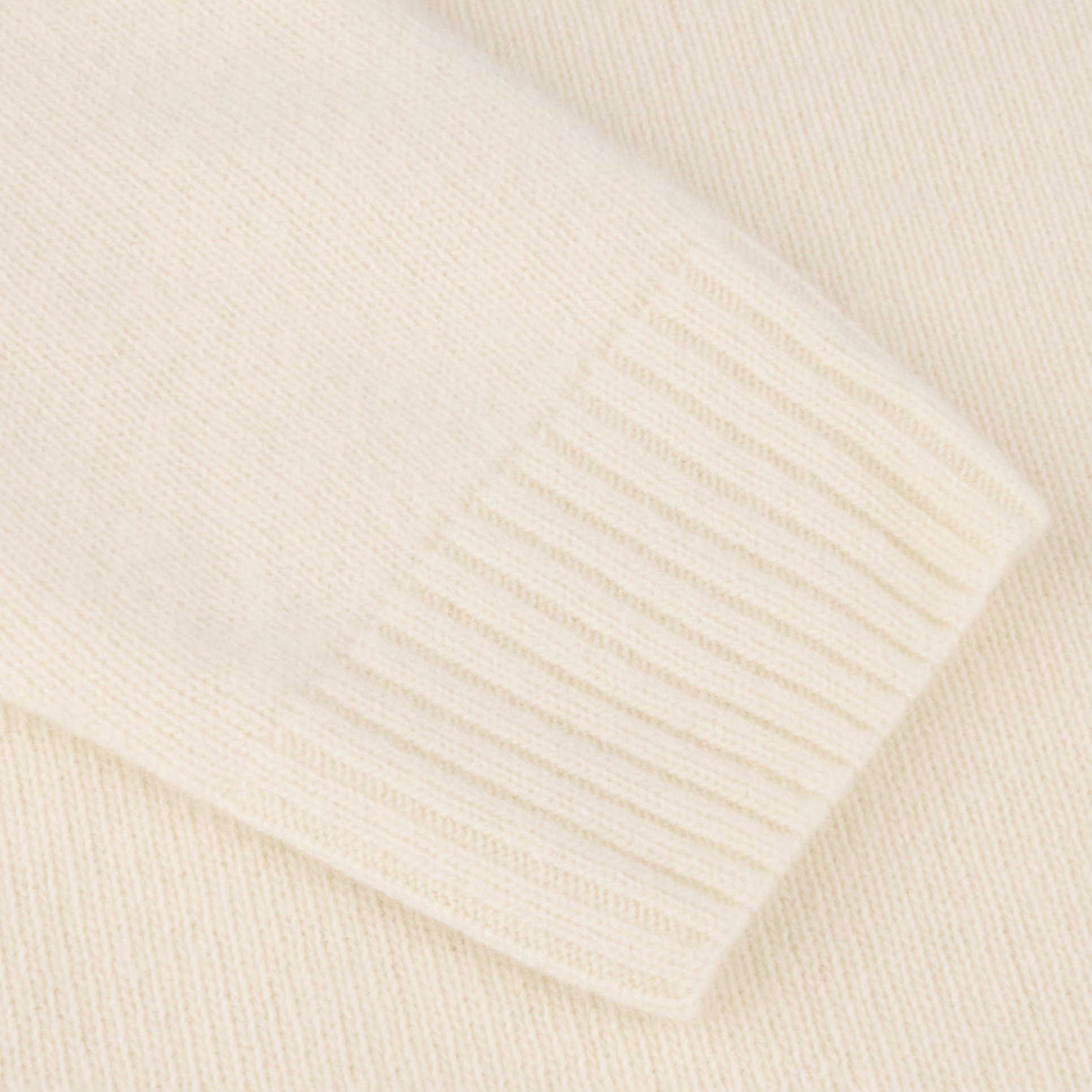 Off White Chunky Merino Crew Neck Sweater - Stenströms
