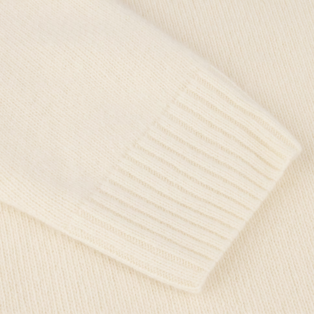 Off White Chunky Merino Crew Neck Sweater - Stenströms