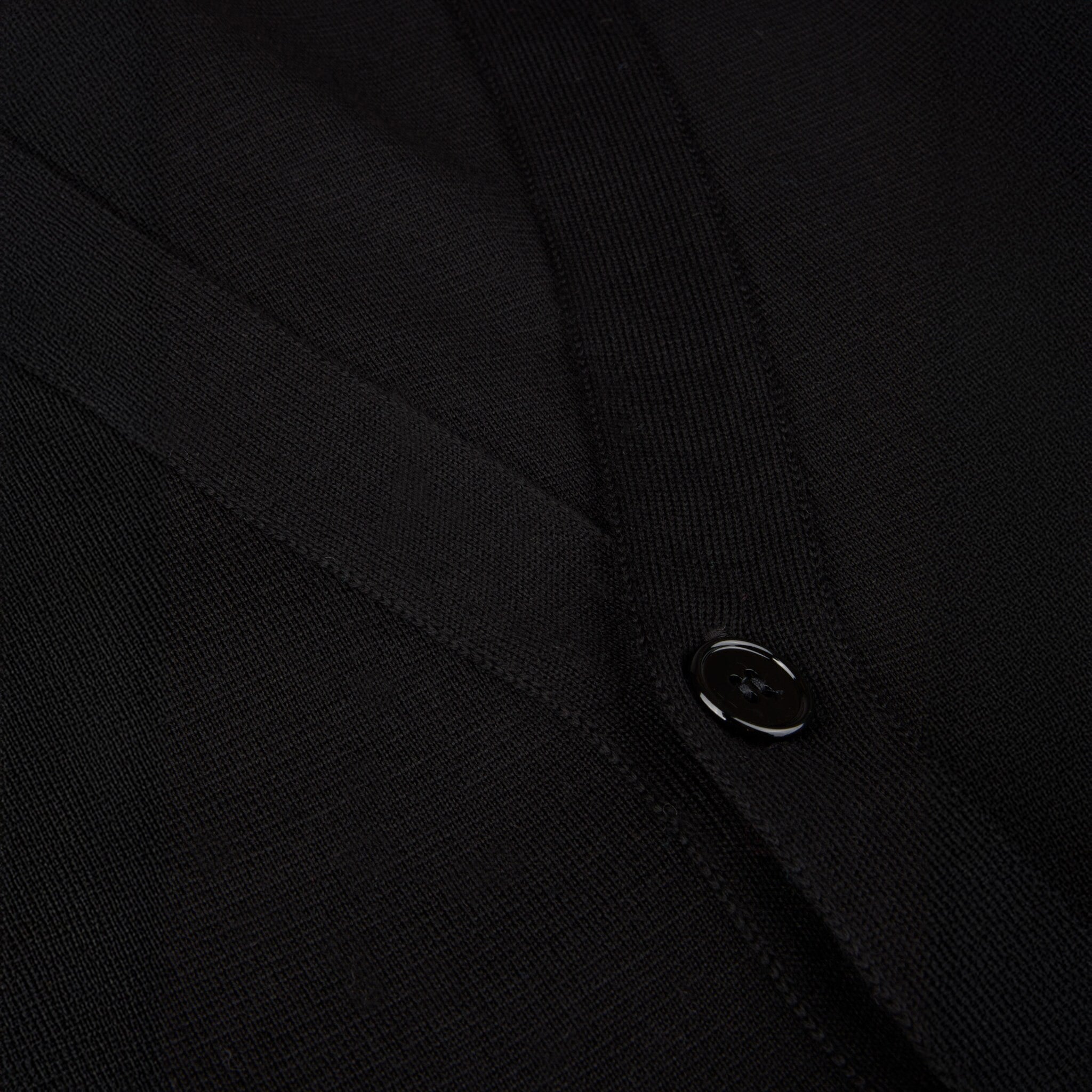 Black Merino Wool Cardigan - Stenstroms