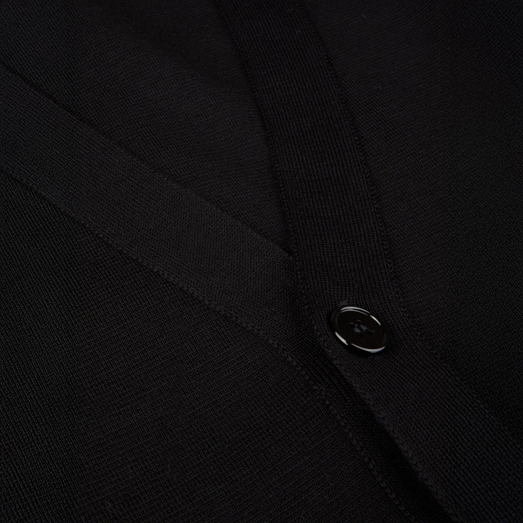 Black Merino Wool Cardigan - Stenstroms