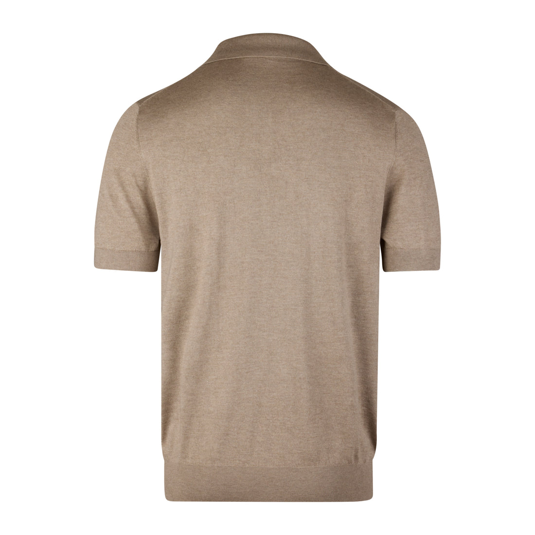 Beige Silk-Cashmere Johnny Collar Polo Shirt - Stenströms