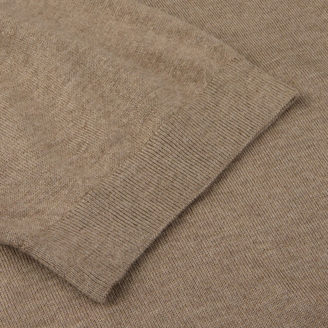 Beige Silk-Cashmere Johnny Collar Polo Shirt - Stenströms