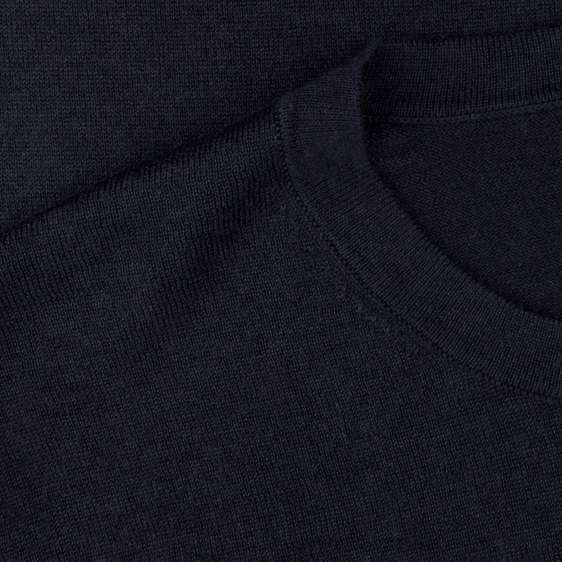 Midnight Blue Silk-Cashmere Long Sleeve Crew Neck - Stenströms - Boutique Jacques International