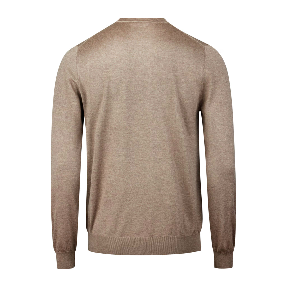 Beige Silk-Cashmere Long Sleeve Crew Neck - Stenströms - Boutique Jacques International