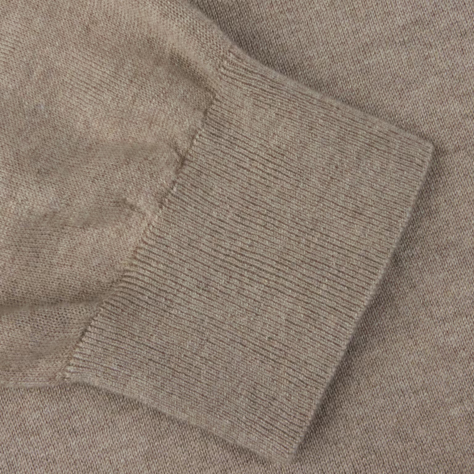 Beige Silk-Cashmere Long Sleeve Crew Neck - Stenströms - Boutique Jacques International