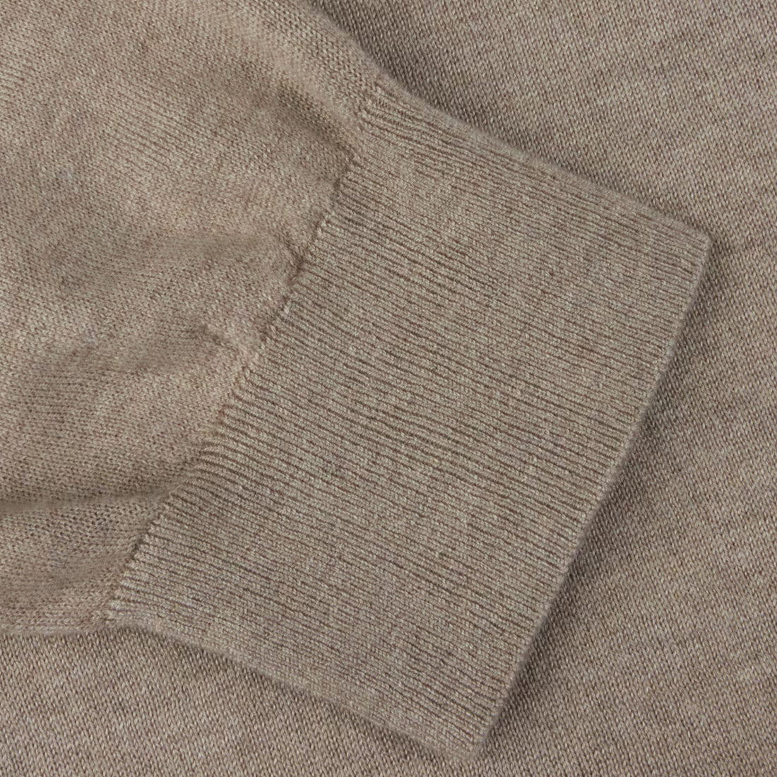 Beige Silk-Cashmere Long Sleeve Crew Neck - Stenströms - Boutique Jacques International