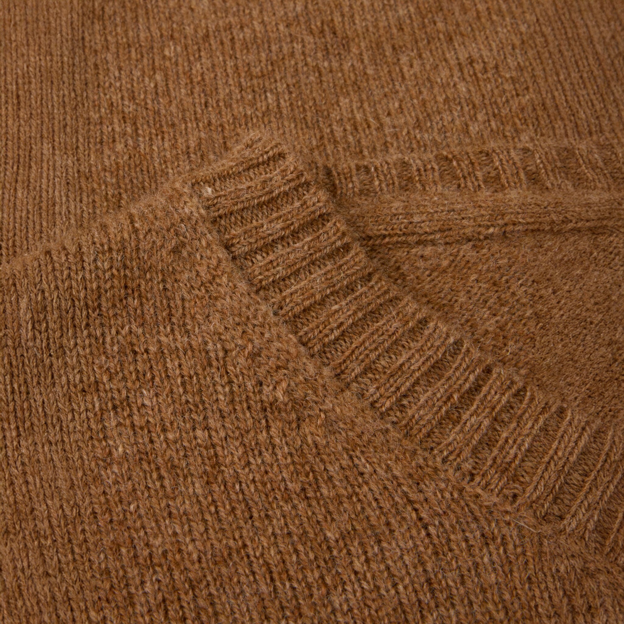 Caramel Merino Wool Crew Neck Sweater - Stenstroms