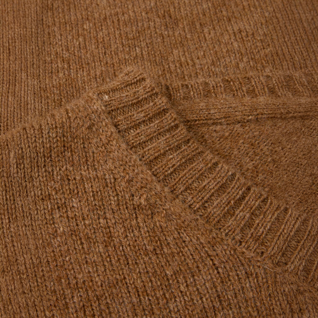 Caramel Merino Wool Crew Neck Sweater - Stenstroms