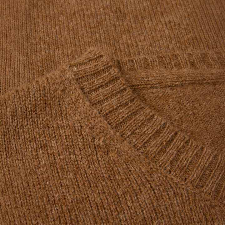 Caramel Merino Wool Crew Neck Sweater - Stenstroms