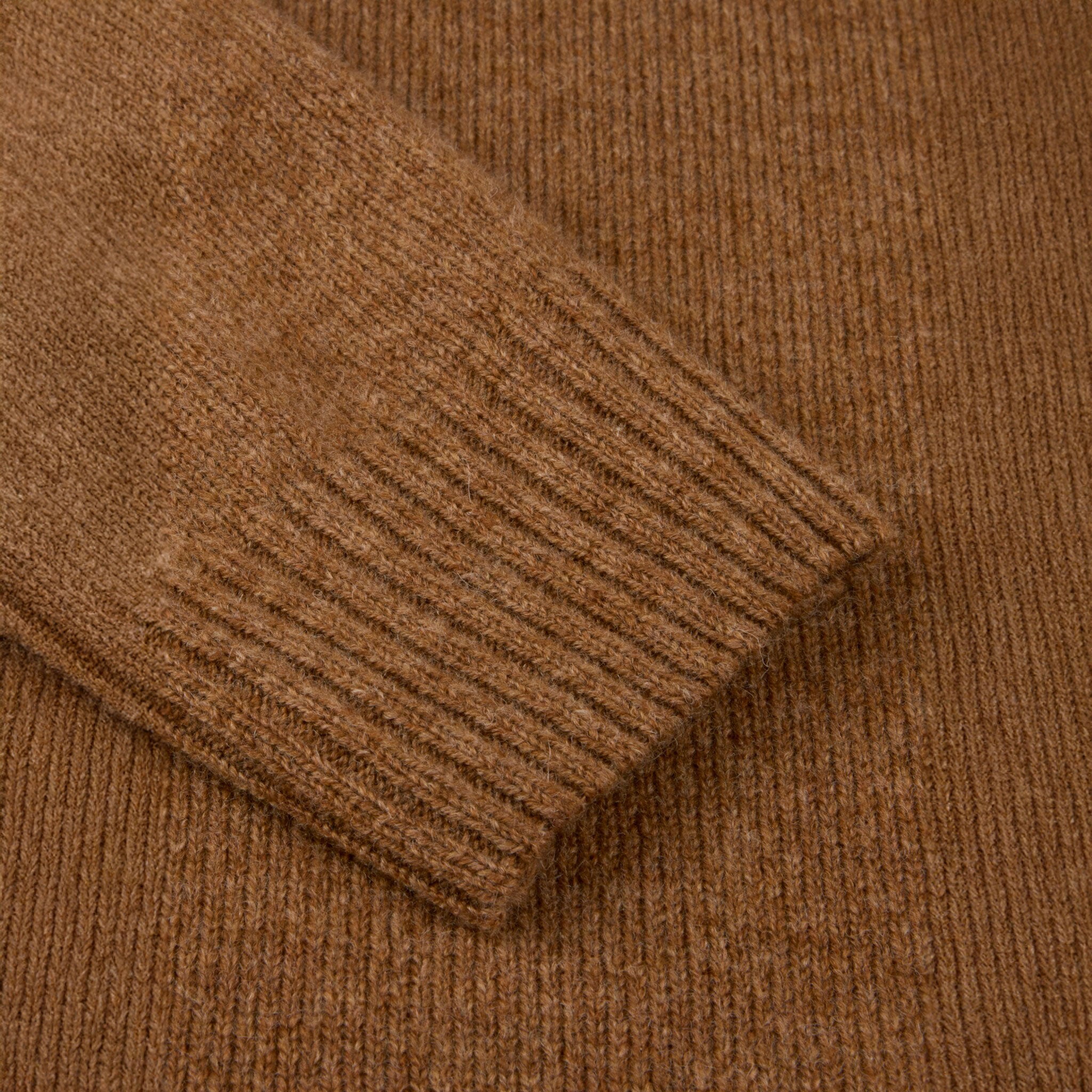 Caramel Merino Wool Crew Neck Sweater - Stenstroms