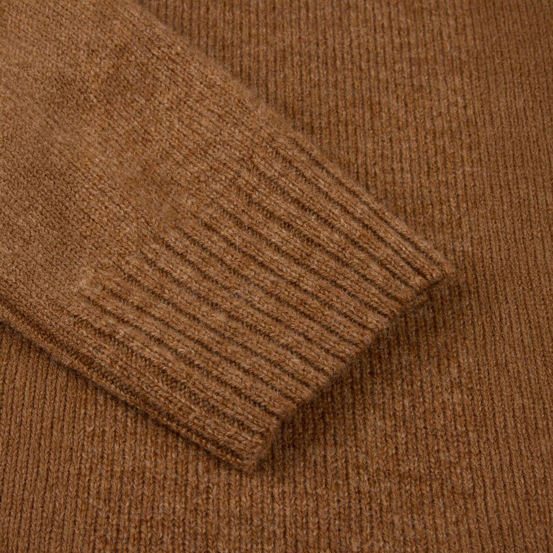 Caramel Merino Wool Crew Neck Sweater - Stenstroms