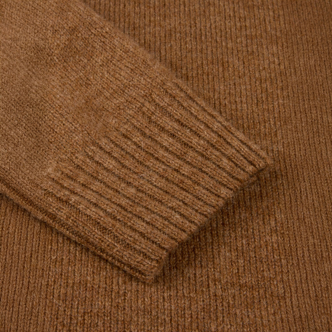 Caramel Merino Wool Crew Neck Sweater - Stenstroms