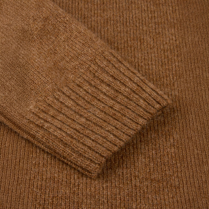 Caramel Merino Wool Crew Neck Sweater - Stenstroms