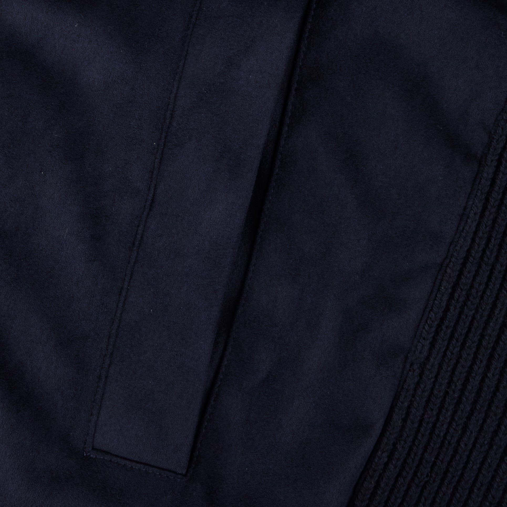 Navy Blue Alcantara Cotton-Wool Blend Hybrid Cardigan - Stenströms