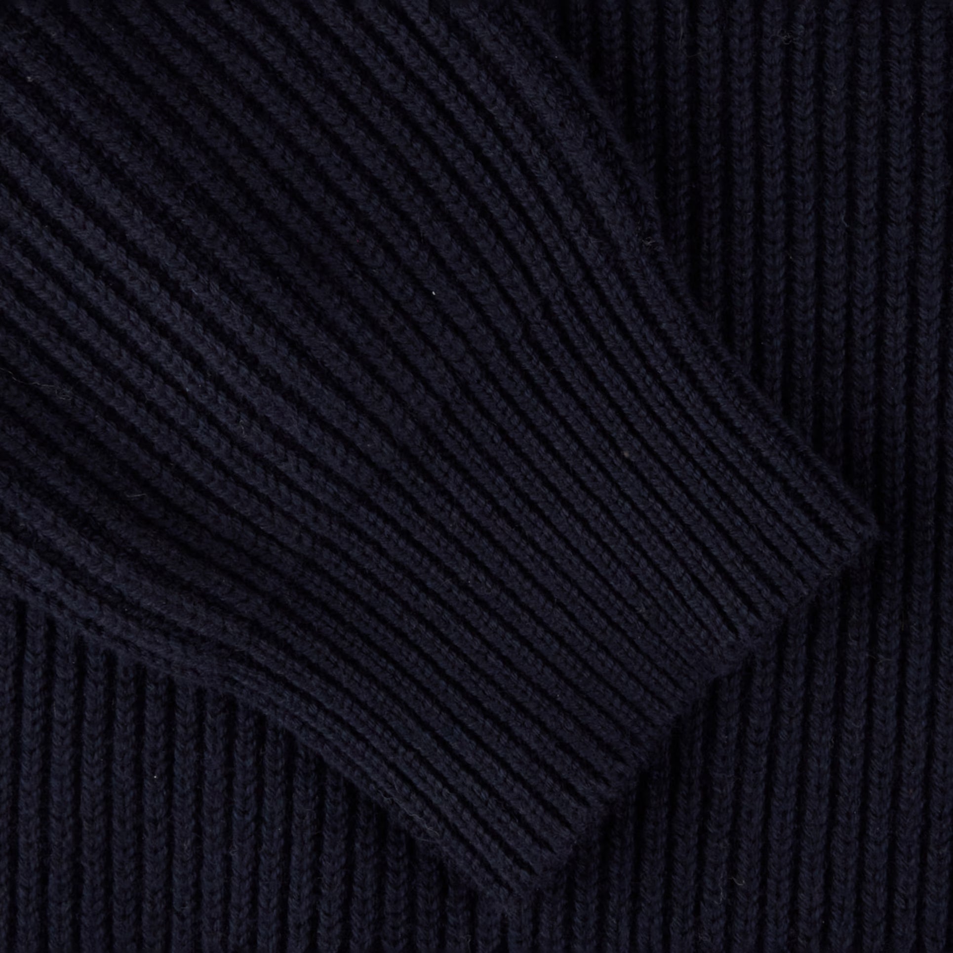 Navy Blue Alcantara Cotton-Wool Blend Hybrid Cardigan - Stenströms