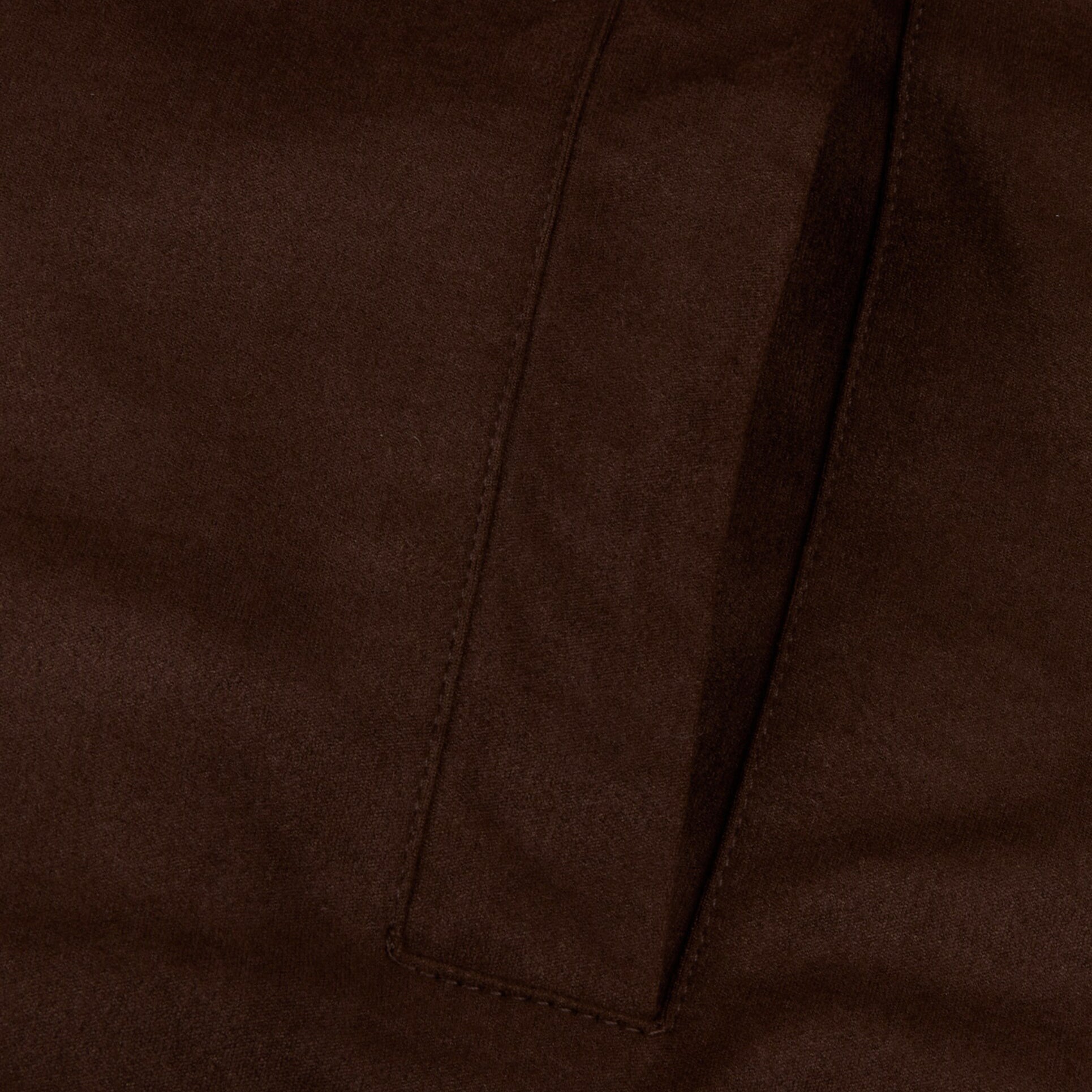 Brown Alcantara Cotton-Wool Blend Hybrid Cardigan - Stenströms
