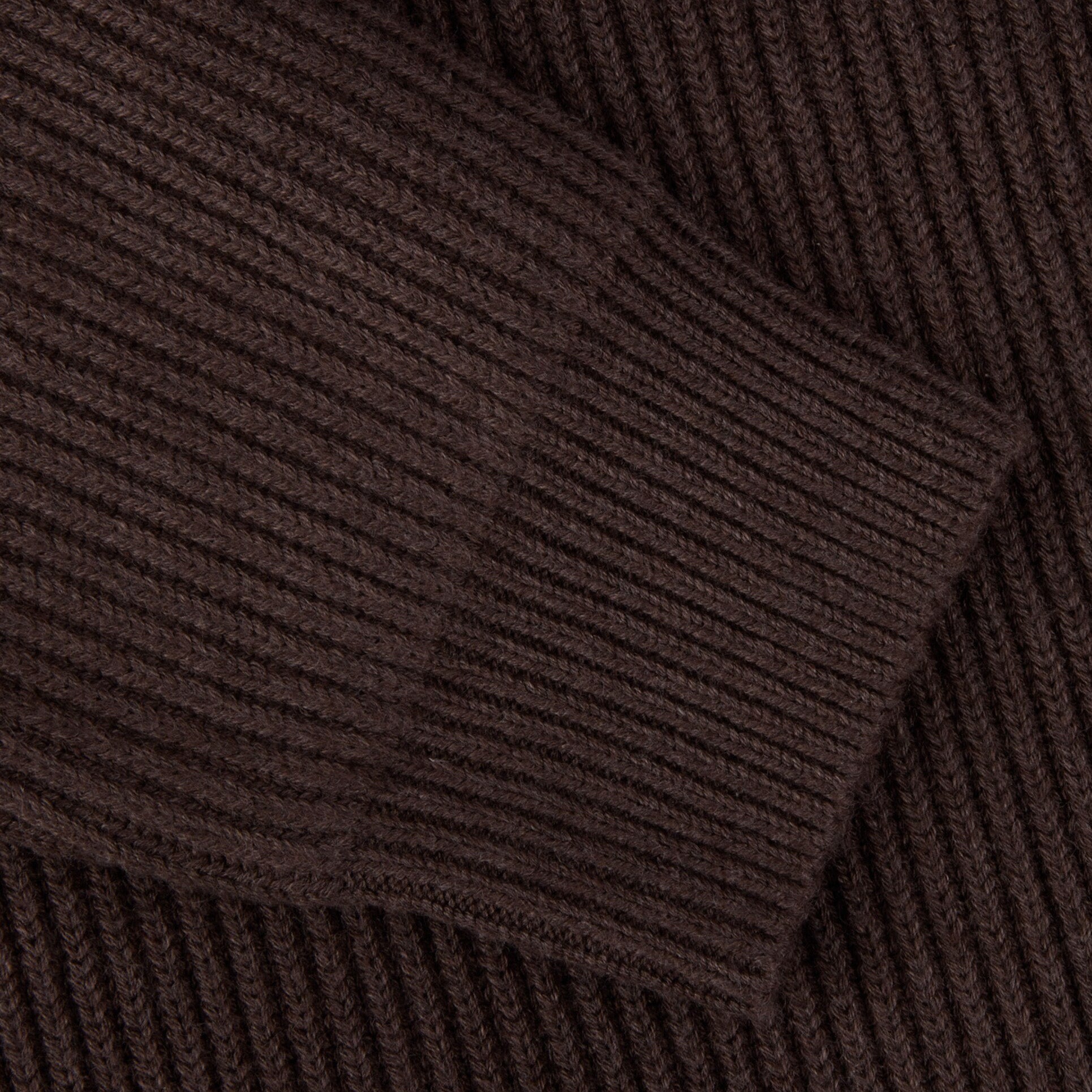 Brown Alcantara Cotton-Wool Blend Hybrid Cardigan - Stenströms
