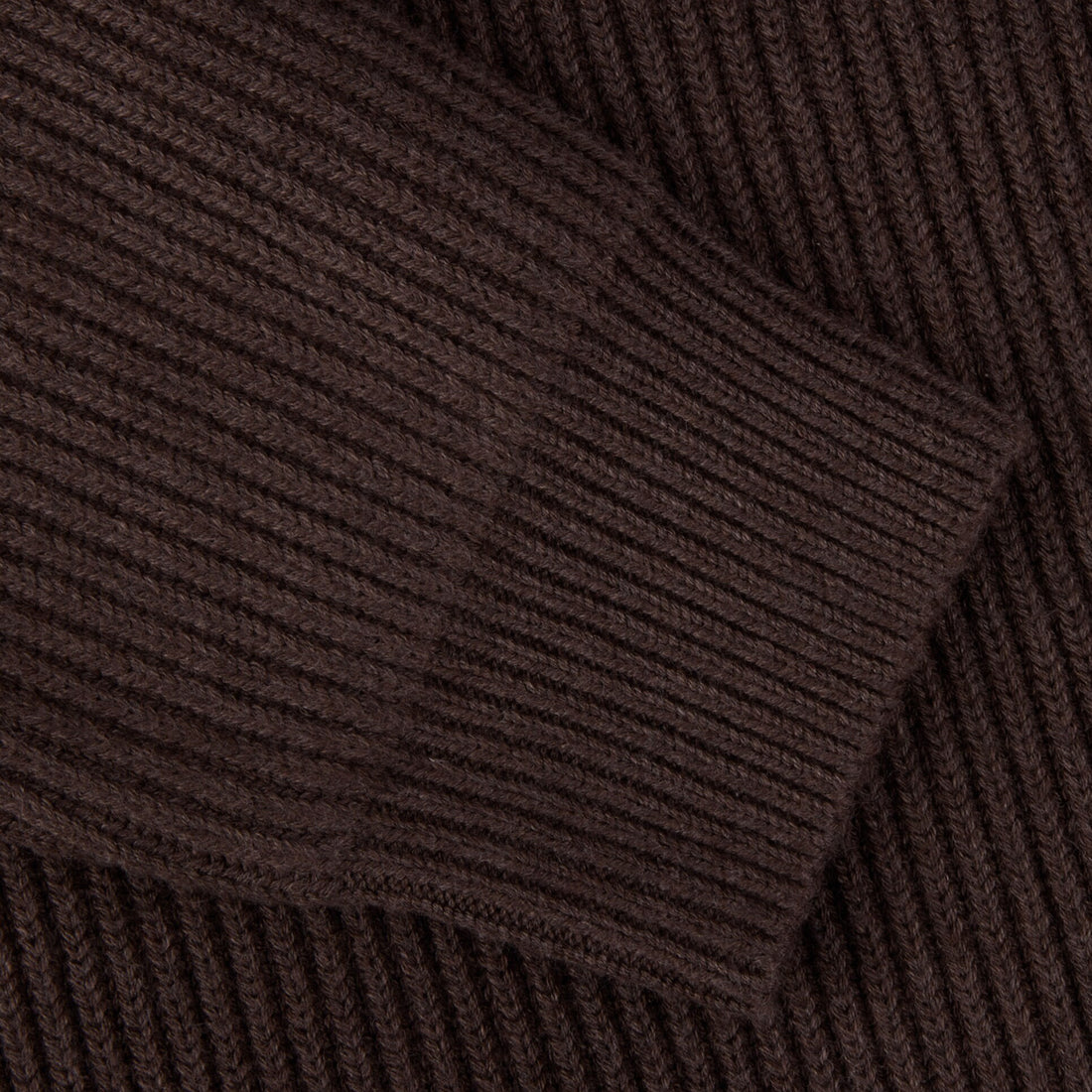 Brown Alcantara Cotton-Wool Blend Hybrid Cardigan - Stenströms