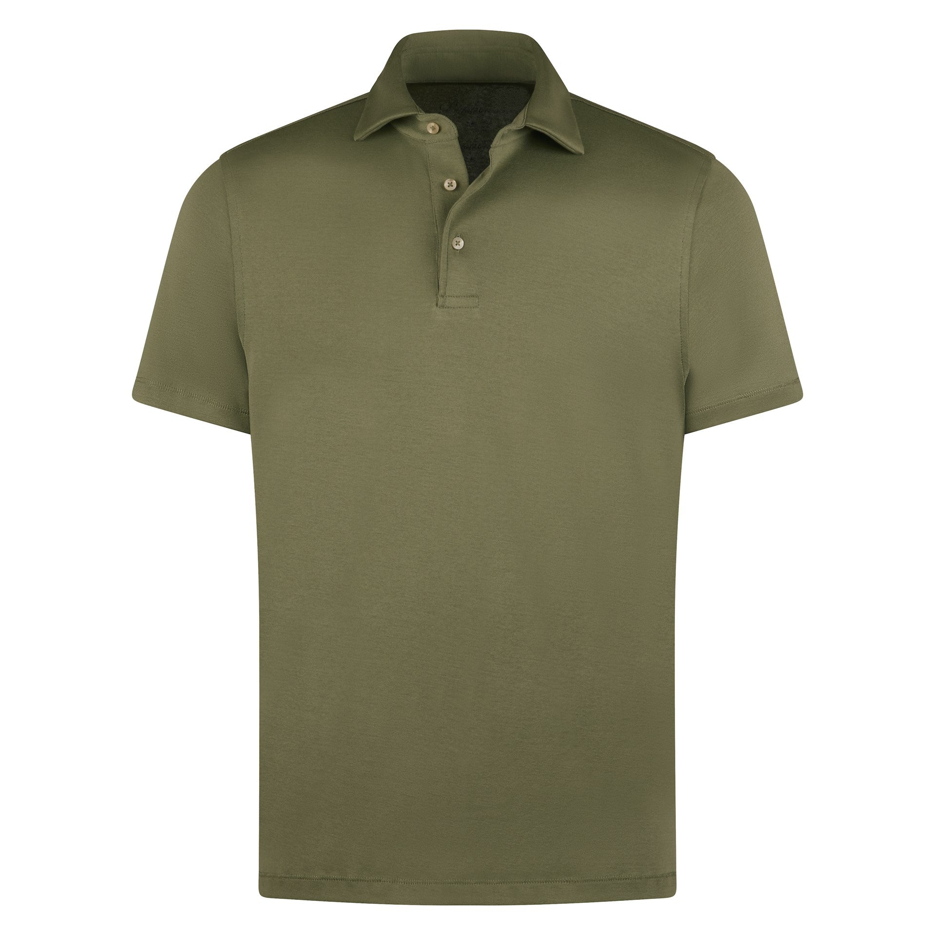 Dark Green Mercerized Cotton Polo Shirt - Stenströms - Boutique Jacques International