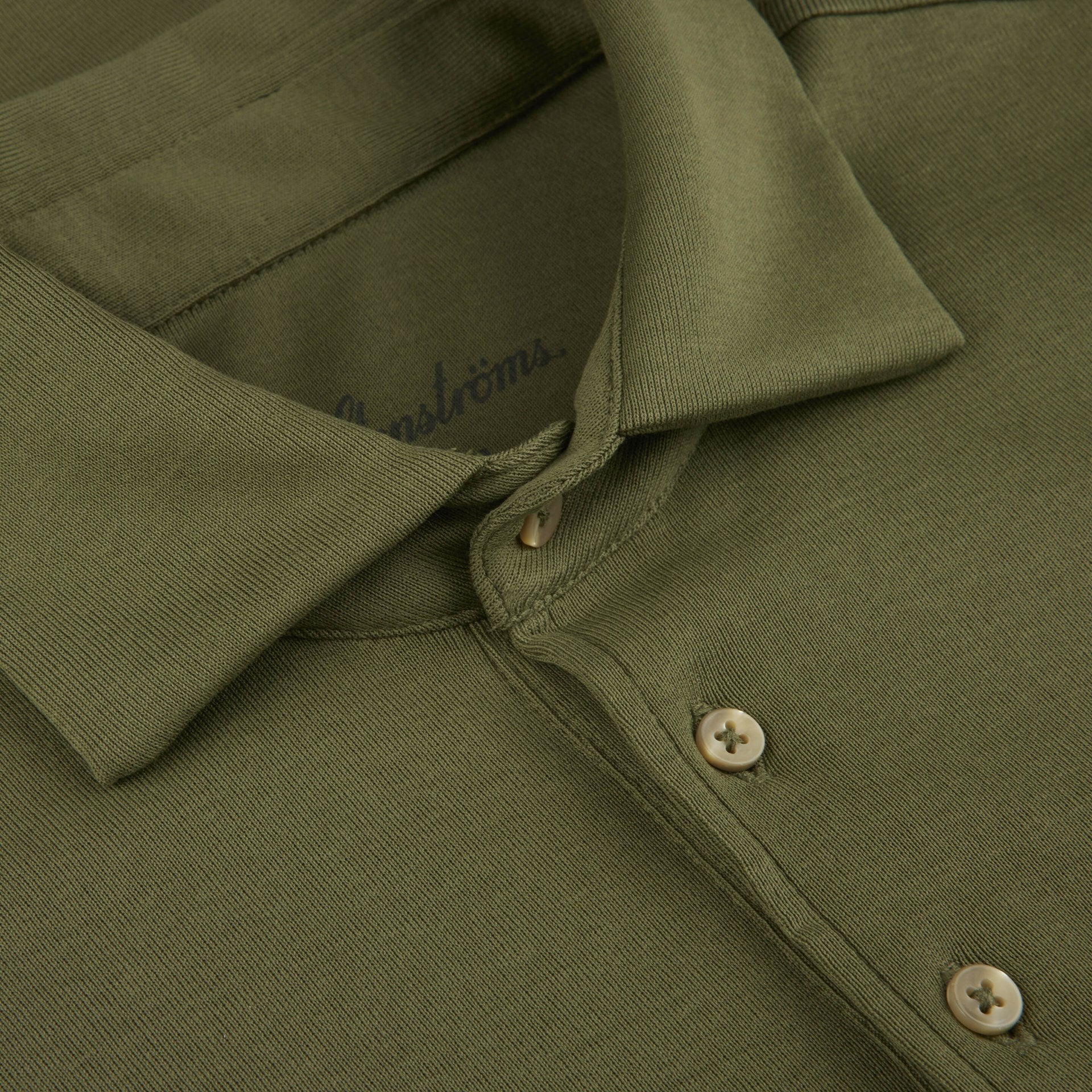 Dark Green Mercerized Cotton Polo Shirt - Stenströms - Boutique Jacques International