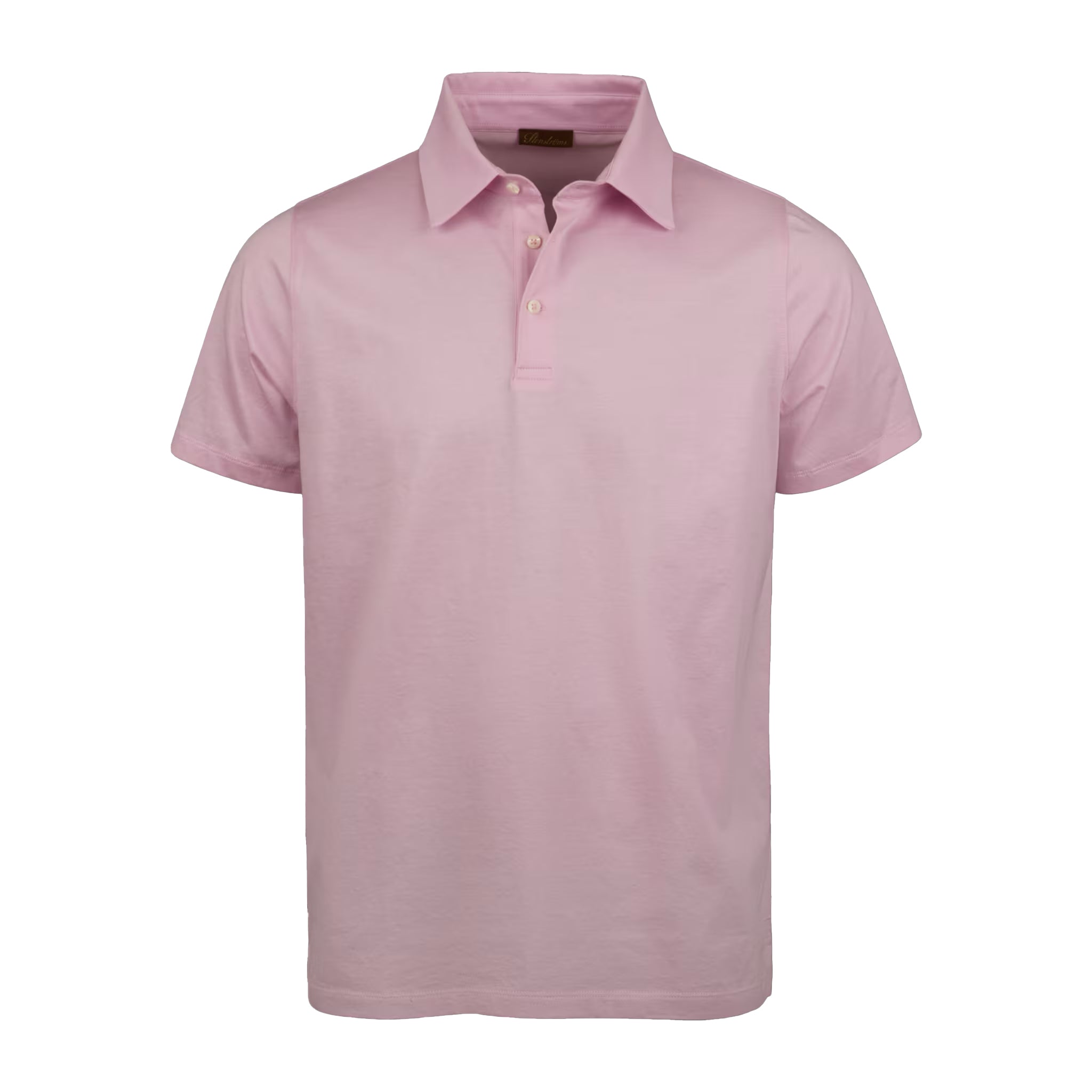 Pink Short Sleeve Mercerized Cotton Polo Shirt - Stenströms