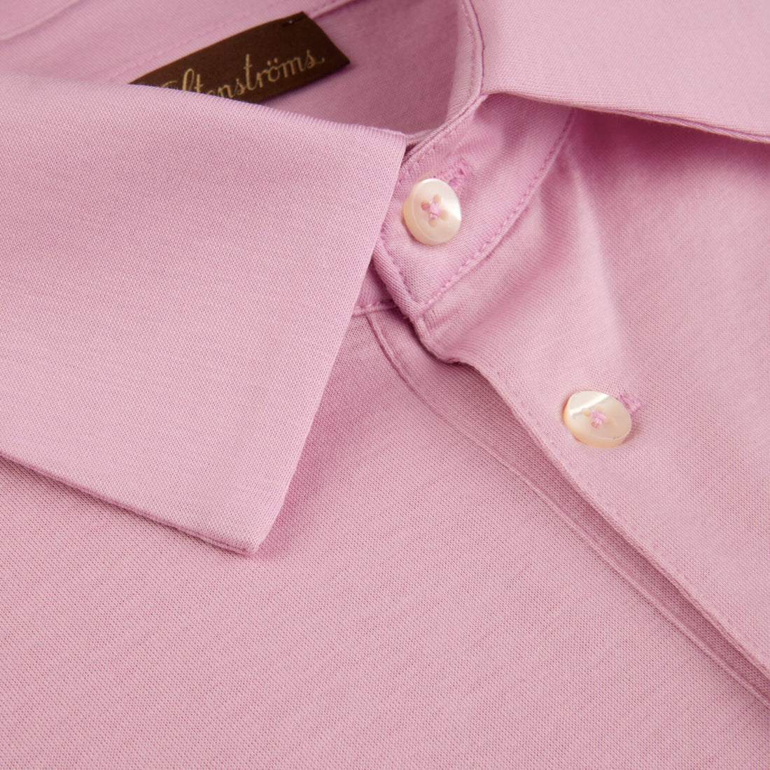 Pink Short Sleeve Mercerized Cotton Polo Shirt - Stenströms