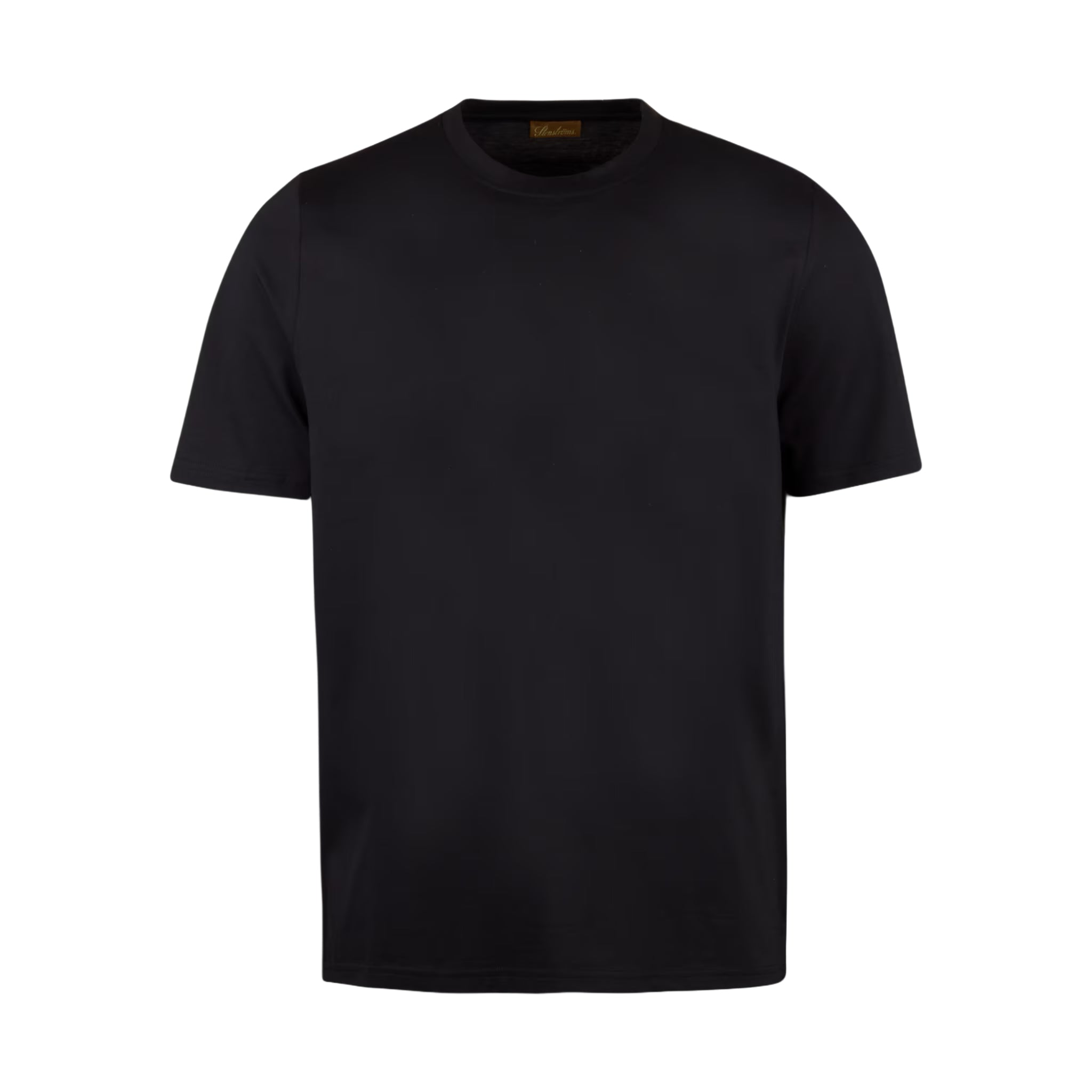 Black Cotton Crew Neck T-Shirt - Stenströms - Boutique Jacques International