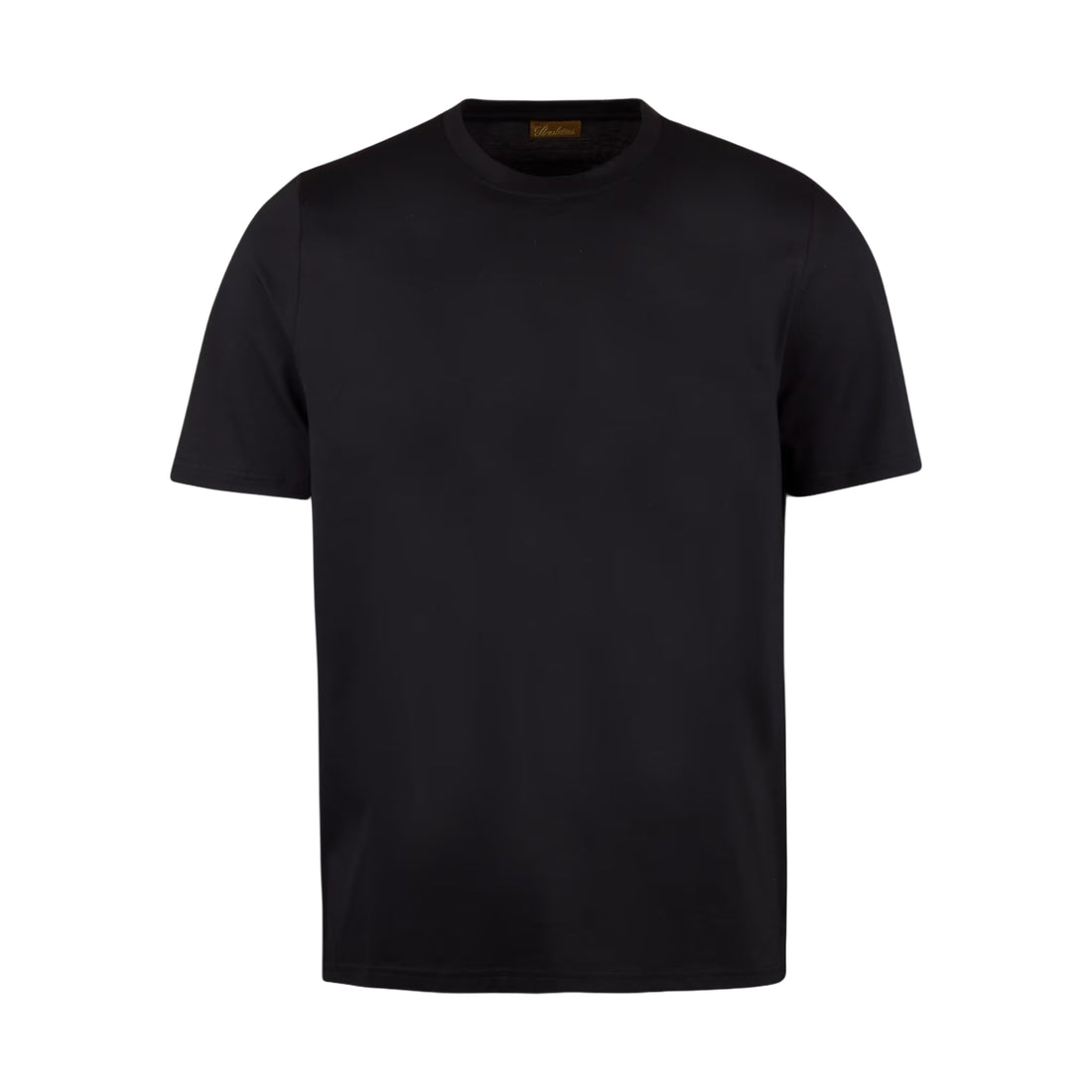 Black Cotton Crew Neck T-Shirt - Stenströms - Boutique Jacques International