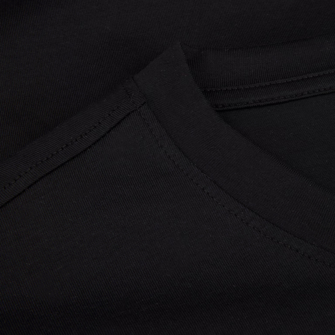 Black Cotton Crew Neck T-Shirt - Stenströms - Boutique Jacques International