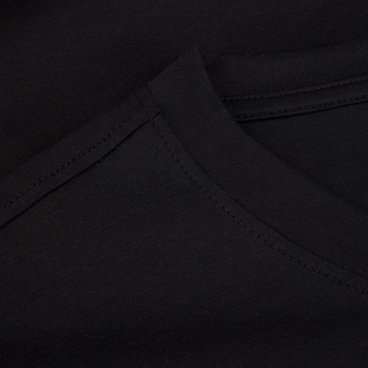 Black Cotton Crew Neck T-Shirt - Stenströms - Boutique Jacques International