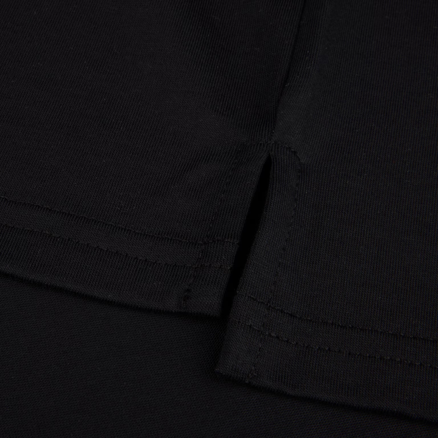 Black Cotton Crew Neck T-Shirt - Stenströms - Boutique Jacques International
