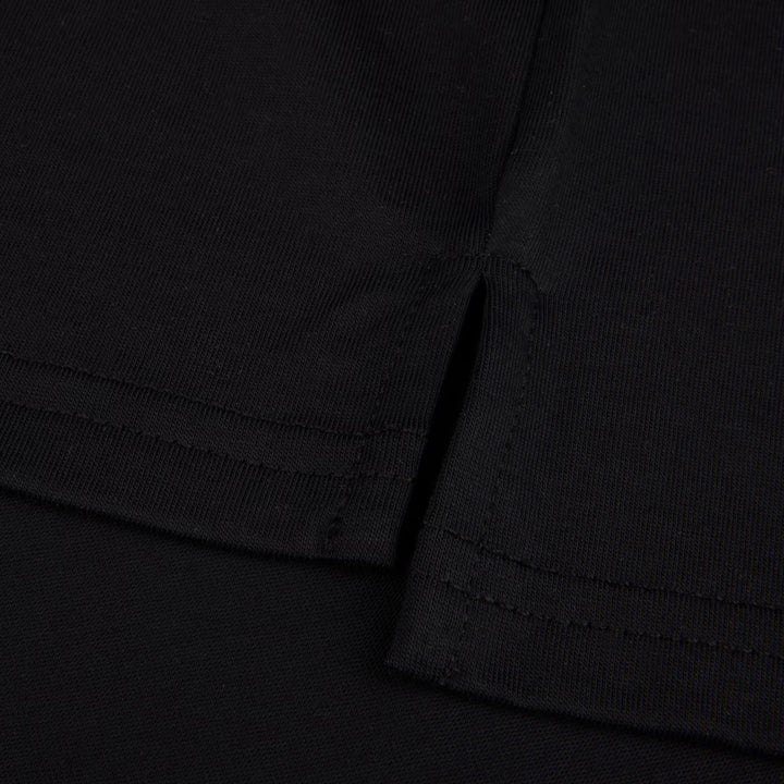 Black Cotton Crew Neck T-Shirt - Stenströms - Boutique Jacques International