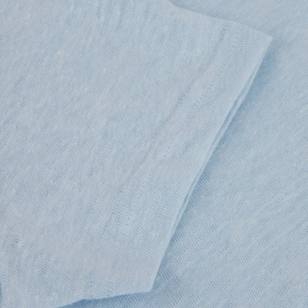 Light Blue Linen Crew Neck T-Shirt - Stenströms