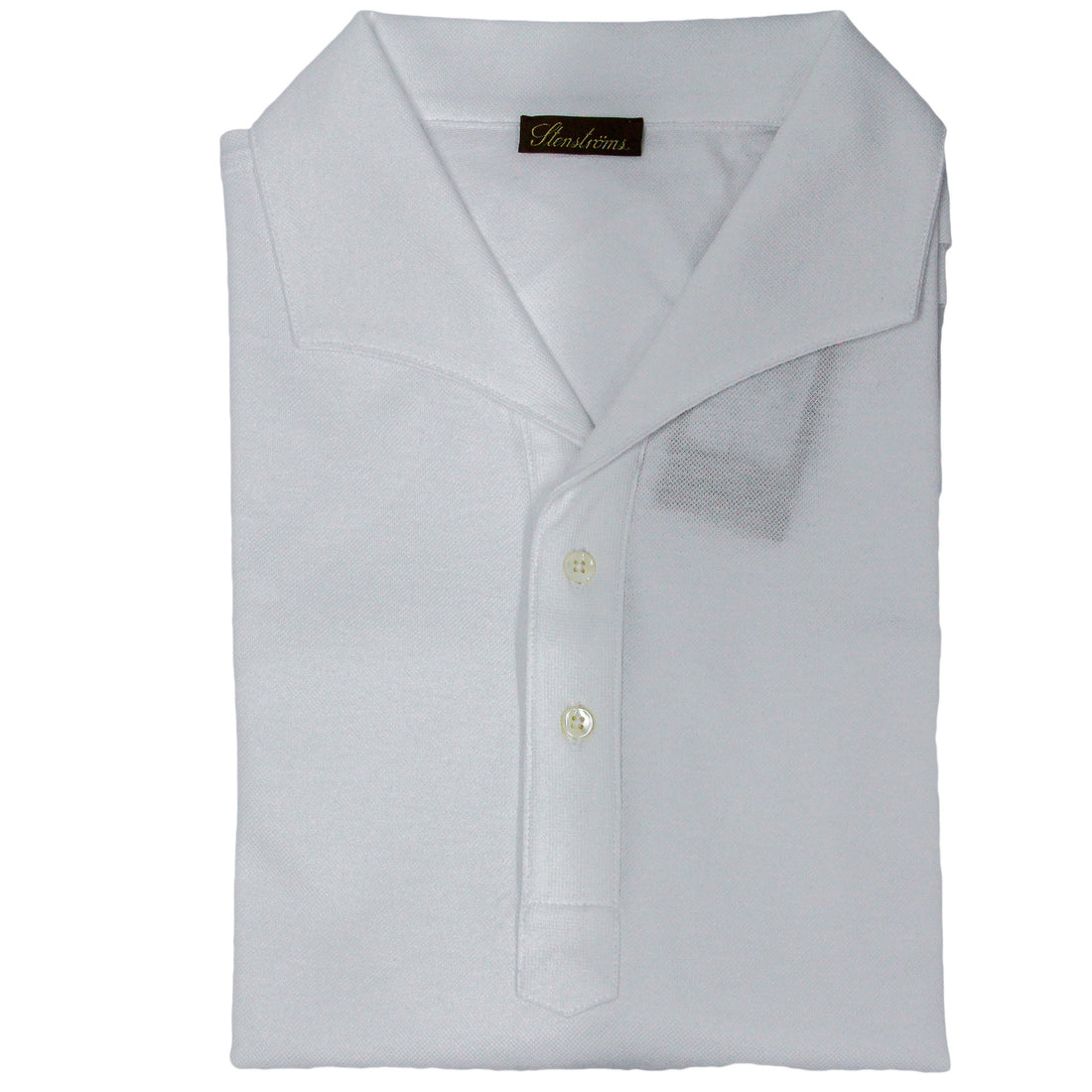 White Short Sleeve Piqué Polo Shirt - Stenströms