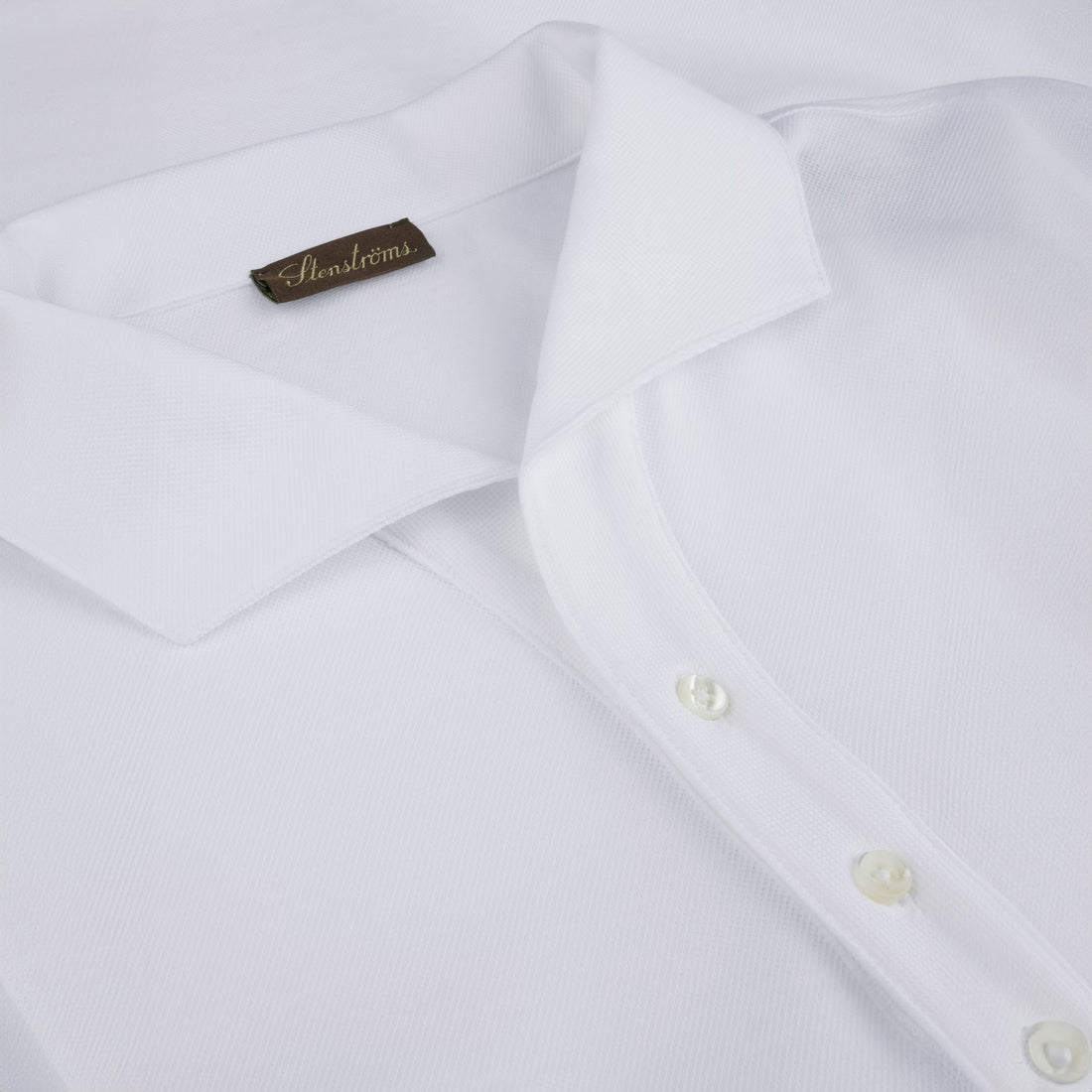 White Short Sleeve Piqué Polo Shirt - Stenströms