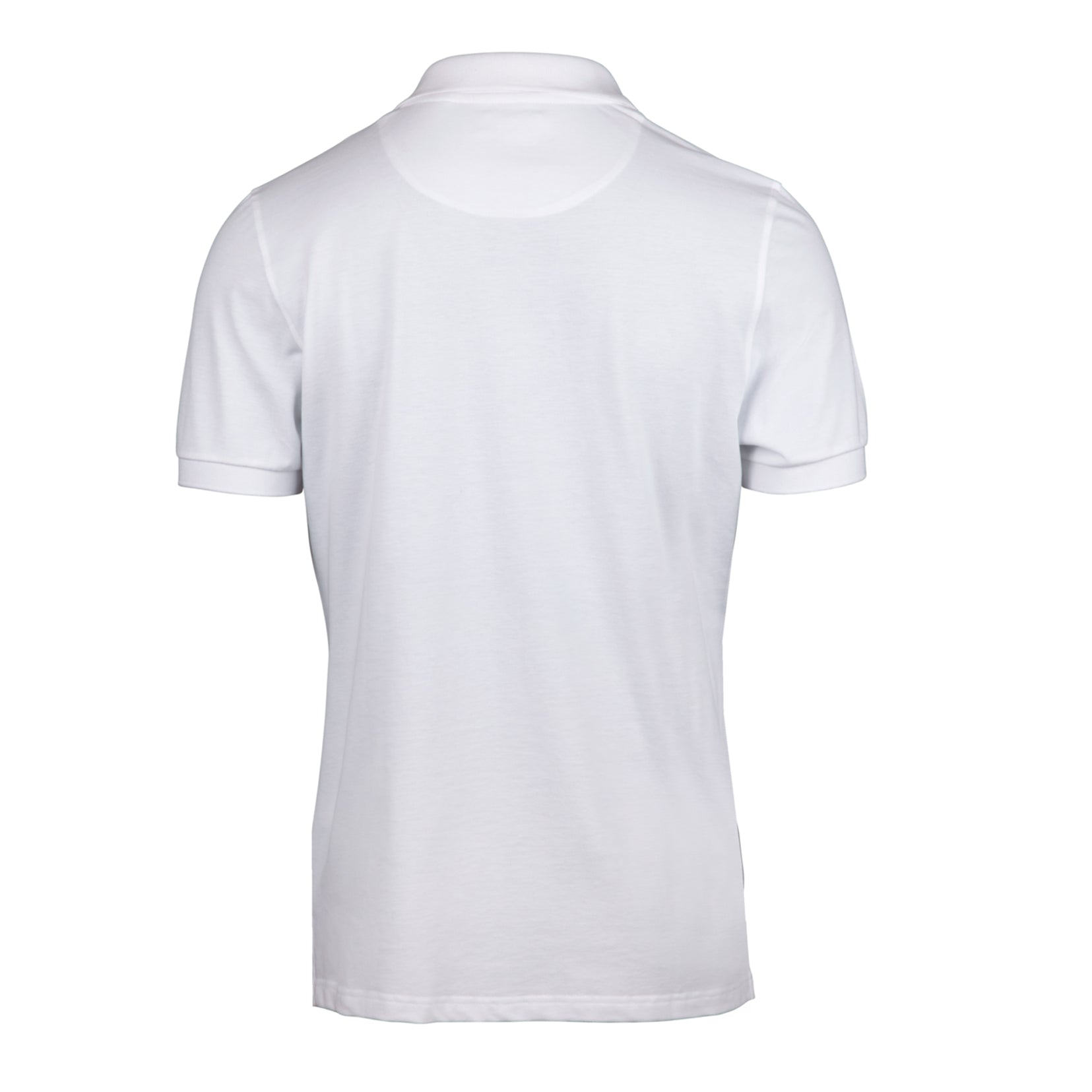 White Piqué Cotton Short Sleeve Polo Shirt - Stenströms - Boutique Jacques International
