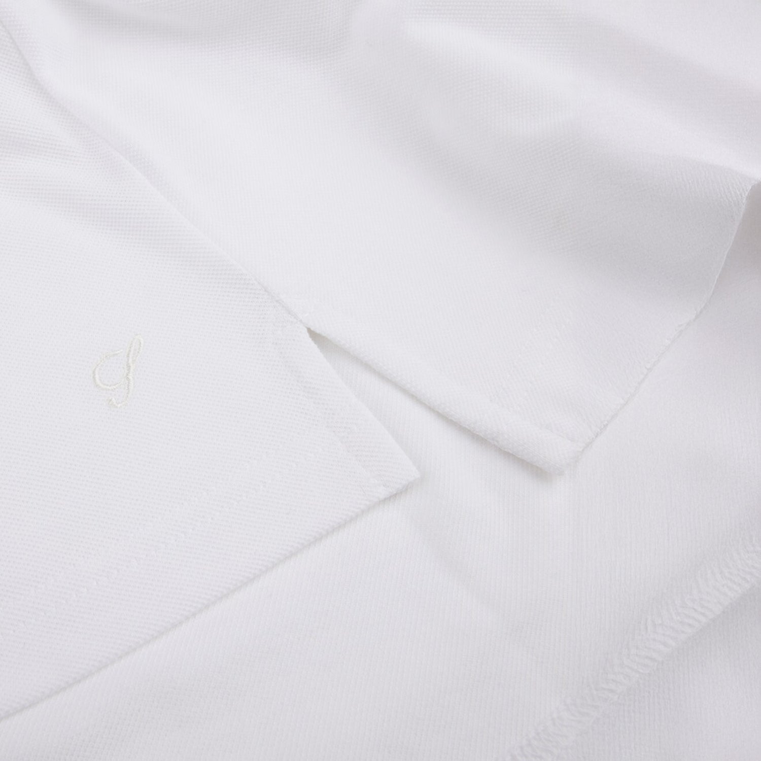 White Piqué Cotton Short Sleeve Polo Shirt - Stenströms - Boutique Jacques International