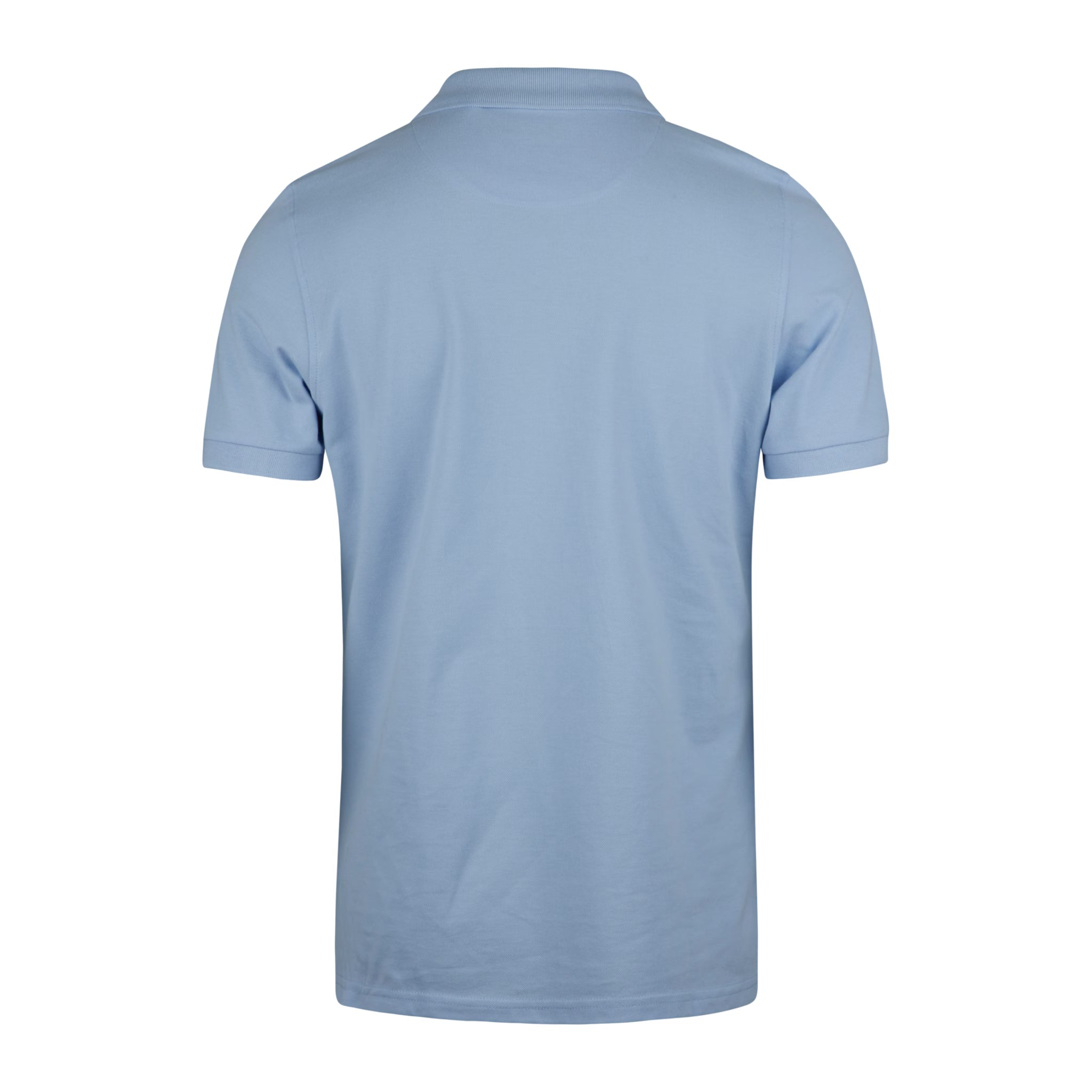 Light Blue Piqué Cotton Short Sleeve Polo Shirt - Stenströms - Boutique Jacques International
