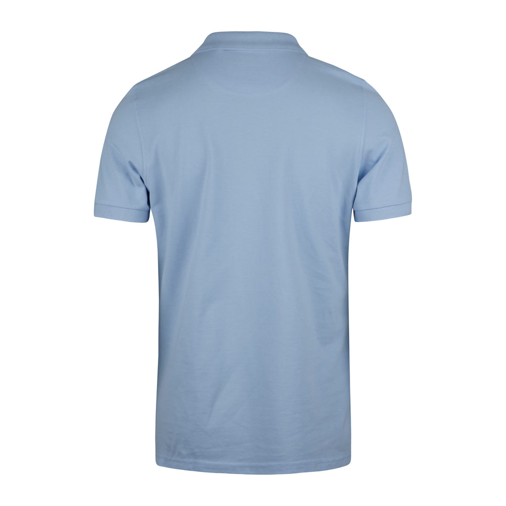 Light Blue Piqué Cotton Short Sleeve Polo Shirt - Stenströms - Boutique Jacques International