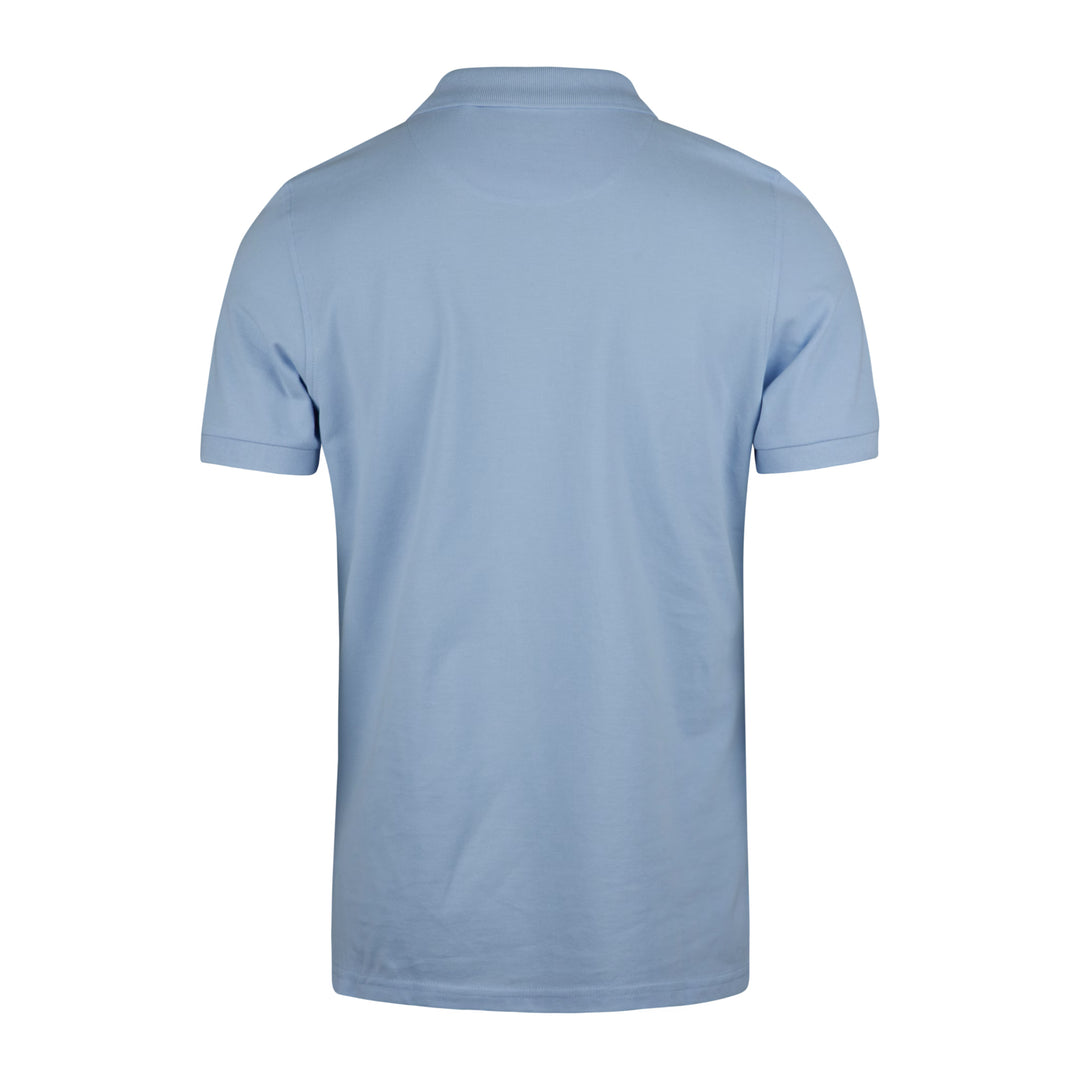 Light Blue Piqué Cotton Short Sleeve Polo Shirt - Stenströms - Boutique Jacques International
