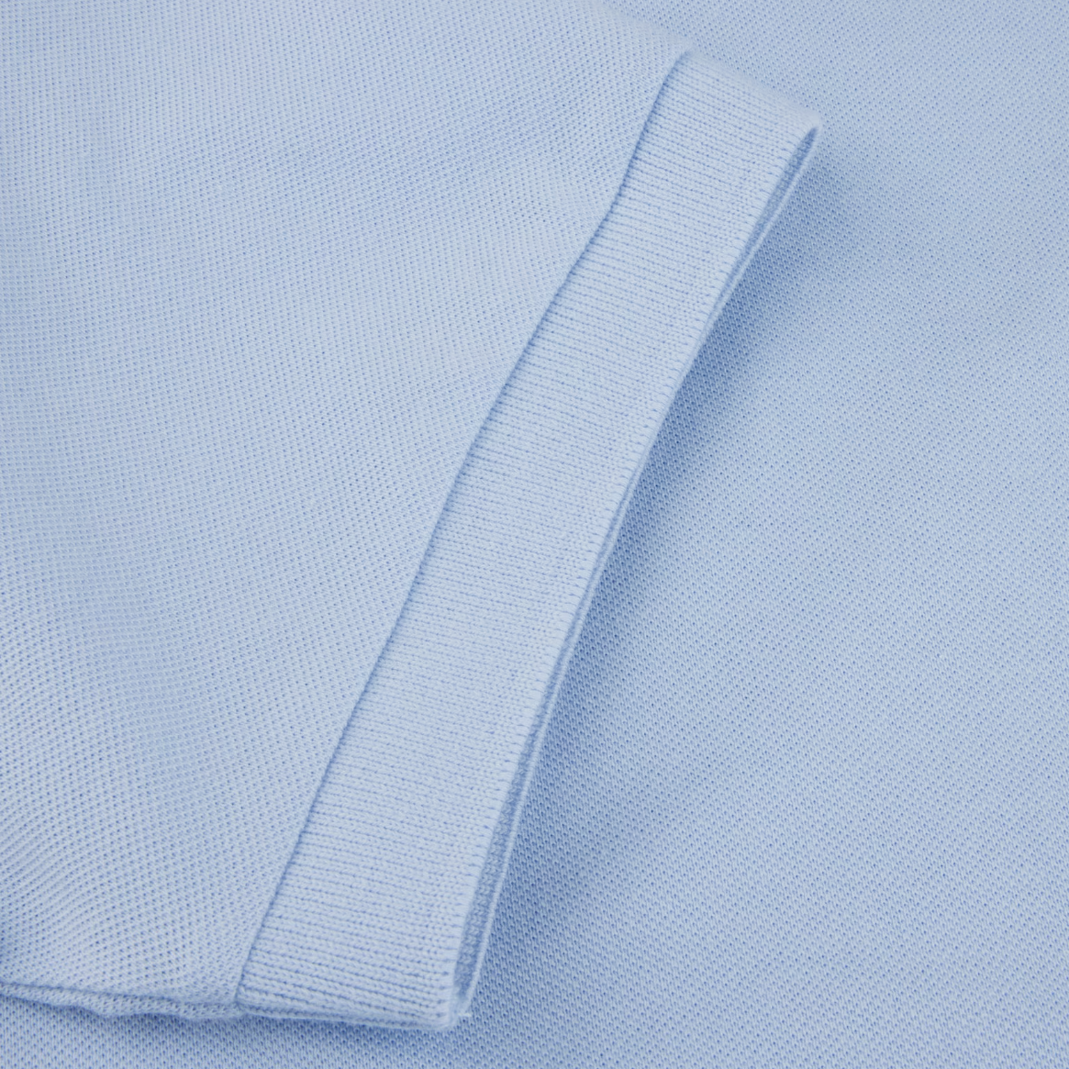 Light Blue Piqué Cotton Short Sleeve Polo Shirt - Stenströms - Boutique Jacques International