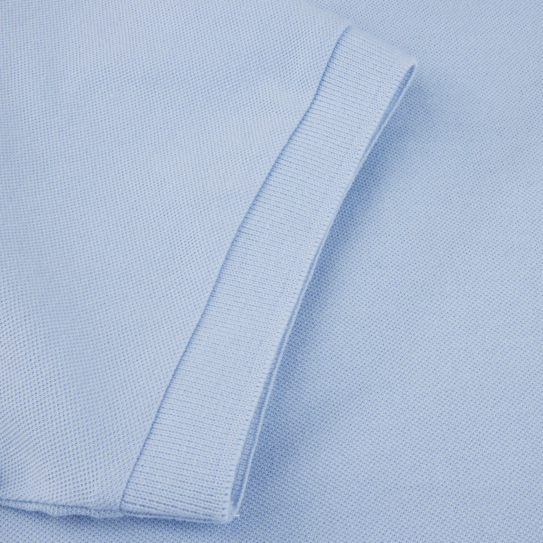 Light Blue Piqué Cotton Short Sleeve Polo Shirt - Stenströms - Boutique Jacques International