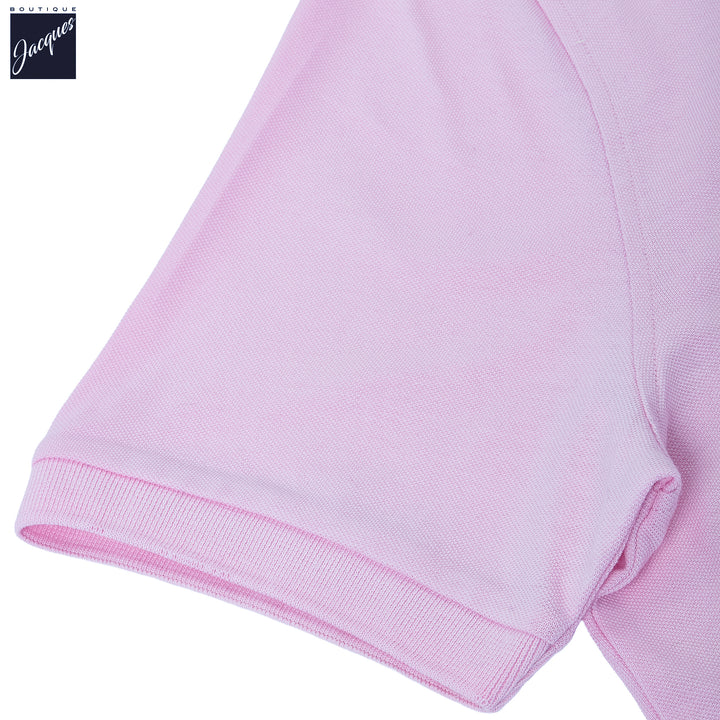 Light Lavender Piqué Cotton Short Sleeve Polo Shirt - Stenströms