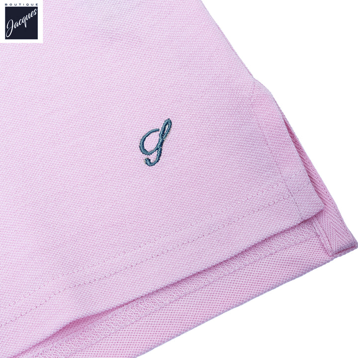 Light Lavender Piqué Cotton Short Sleeve Polo Shirt - Stenströms