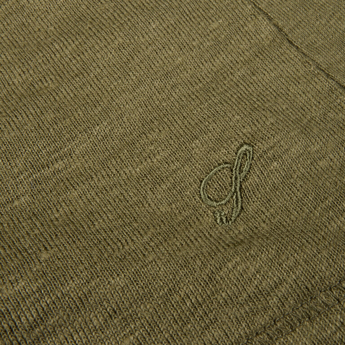 Olive Green Short Sleeve Linen-Stretch Knitted Resort Shirt - Stenströms - Boutique Jacques International