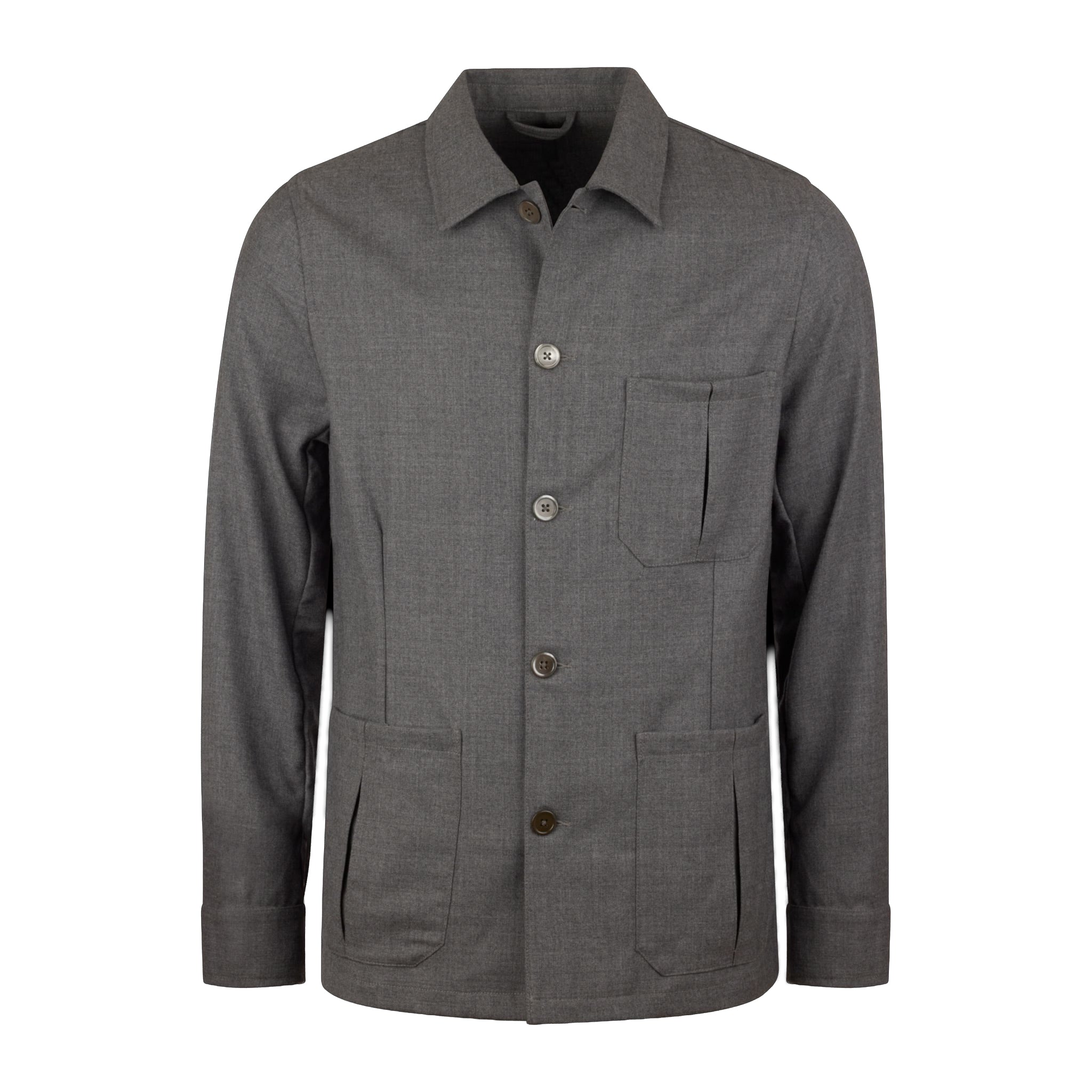 Dark Gray Merino Wool Safari Jacket - Stenströms