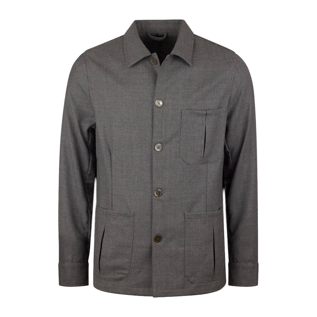 Dark Gray Merino Wool Safari Jacket - Stenströms