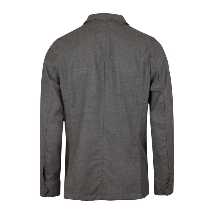 Dark Gray Merino Wool Safari Jacket - Stenströms
